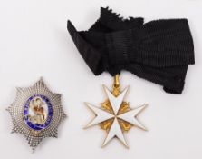 A silver and enamel 'Mark Benevolent fund 1895 badge':,