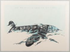 Gordon Mansell (20th century)
'Crashed Heinkel HE 111 C A 1940 4th state proof with chalk':,