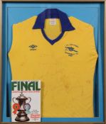A 1980 Arsenal FA Cup Final signed away shirt, together with match programme:,