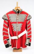 An Irish Guards piper's ceremonial tunic:,