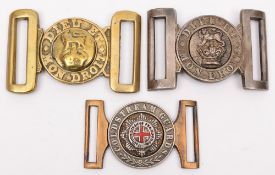 A British Army two piece brass belt buckle:,