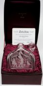 An engraved lead crystal decanter and stopper 'Set Shooting' by Zaglo:,