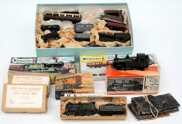 A box of scratch built locomotives: together with rolling stock, includes Kitmaster an K's kits.