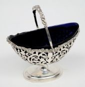 A late Victorian silver sugar basket, maker George Nathan & Ridley Hayes, Chester, 1900: initialled,