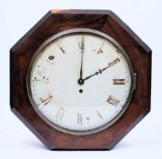 A Victorian mahogany wall Clock: the eight-day duration,