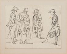 Paul Sandby [c.1730-1809]-
The Introduction:-
pen and ink drawing
7.5 x 9.5cm

Provenance.
