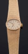 A lady's 9ct gold 'Omega De Ville' wristwatch:,