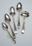 A George III silver Old English pattern sauce ladle, maker Peter, Anne and William Bateman, London,