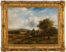 Frederick Waters Watts [1800-1870]-
A harvest scene:-
oil on canvas
49.5 x 66cm.

* Provenance.