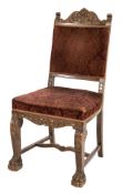 A matching late 19th/Early 20th Century German carved walnut kneehole desk:,