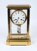 A French four-glass mantel clock: the eight-day duration movement striking the hours and half hours