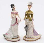 Two Royal Worcester figures 'Melanie' and 'Rosalind': from the Victorian Series modelled by Ruth