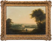 Circle of Julius Caesar Ibbetson [1759-1817]-
An extensive upland lake scene,
