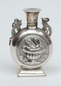 A Victorian small silver scent by Sampson Mordan & Co, London, 1873: monogrammed,