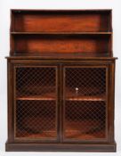 A Regency simulated rosewood, banded and inlaid chiffonier:,