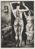 * Dame Laura Knight [1877-1970]-
Lydia Lopokova at The Looking Glass:-
[also known as Dressing Room