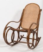 A bentwood rocking armchair:,