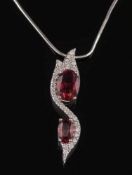 An 18ct white gold,