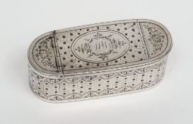 A George III silver snuff box, maker Thomas Phipps and Edward Robinson, London, 1793:, initialed,
