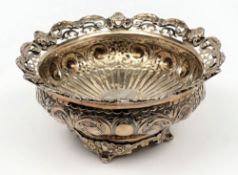 A Victorian silver-gilt bowl, maker Joseph Rodgers and Sons, Sheffield 1900:, of circular form,
