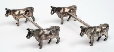 A pair of Elizabeth II silver novelty knife rests, maker Royal Irish Silver Ltd, Dublin,