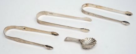 A George III silver caddy spoon, maker Peter Bateman & Ann Bateman, London,