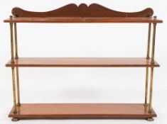 A 19th Century teak three tier open bookcase:,