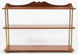 A 19th Century mahogany three tier campaign bookcase:,