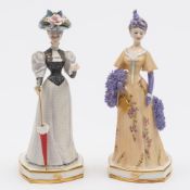 Two Royal Worcester figures 'Elizabeth' and 'Madelaine': from the Victorian Series modelled by