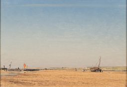 William Atkinson Wells[1872-1923]-
'Western Sands', an estuary scene at low water,