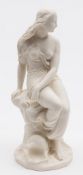 A Minton parian figure of 'Miranda': modelled after the original by John Bell with the scantily