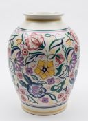 A large Poole pottery vase: of baluster form,