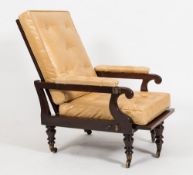 An early 19th Century mahogany adjustable armchair:,