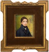 English School 19th Century-
Miniature portrait of a young man:,
head and shoulders,