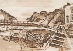 * Fred Yates [1922-2008]-
A Cornish harbour:-
signed bottom right Yates '72 and again bottom