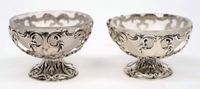 A pair of Victorian silver sweetmeat dishes, maker Charles Thomas Fox & George Fox, London,