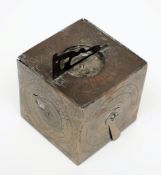 A 20th century brass sun-dial and compass with outer dials: the top having an inset compass above a