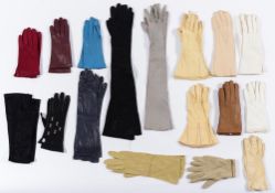 A collection of kid gloves, long gloves, evening gloves:, etc.
