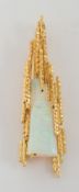 An 18ct gold and opal pendant: of stylized waterfall or cascade design,