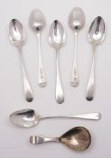 A Georgian silver caddy spoon, maker Joseph Willmore,