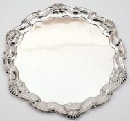 An Edward VII silver salver, maker Thomas Bradbury & Sons Ltd, Sheffield,