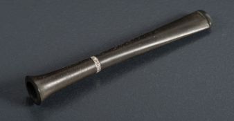 A rose diamond mounted composition cigarette holder in fitted case stamped 'Asprey':.