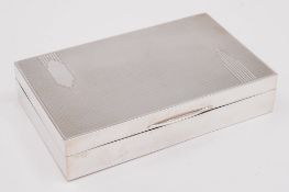A George VI silver cigarette box, maker S.