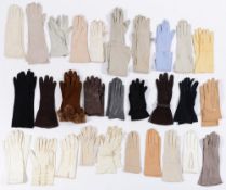 A large collection of kid gloves, evening gloves, long gloves:, etc.