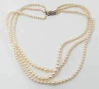 A graduated cultured pearl,