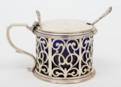 A Victorian silver mustard pot; maker Charles Reily & George Storer, London, 1839: initialled,