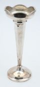 A George V silver specimen vase, maker's mark worn, Birmingham, 1929: of trumpet shaped outline,
