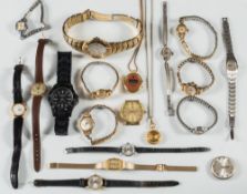 A small collection of various wristwatches and movements:.
