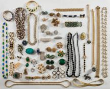 A large quantity of silver jewellery and costume jewellery including items by 'Landau',