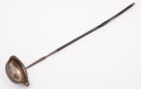 A Georgian silver toddy ladle,
